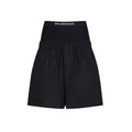 Balenciaga Women's Spring Summer Logo Letter Belt Patchwork Shorts Comfortable Black Casual Pants #99392