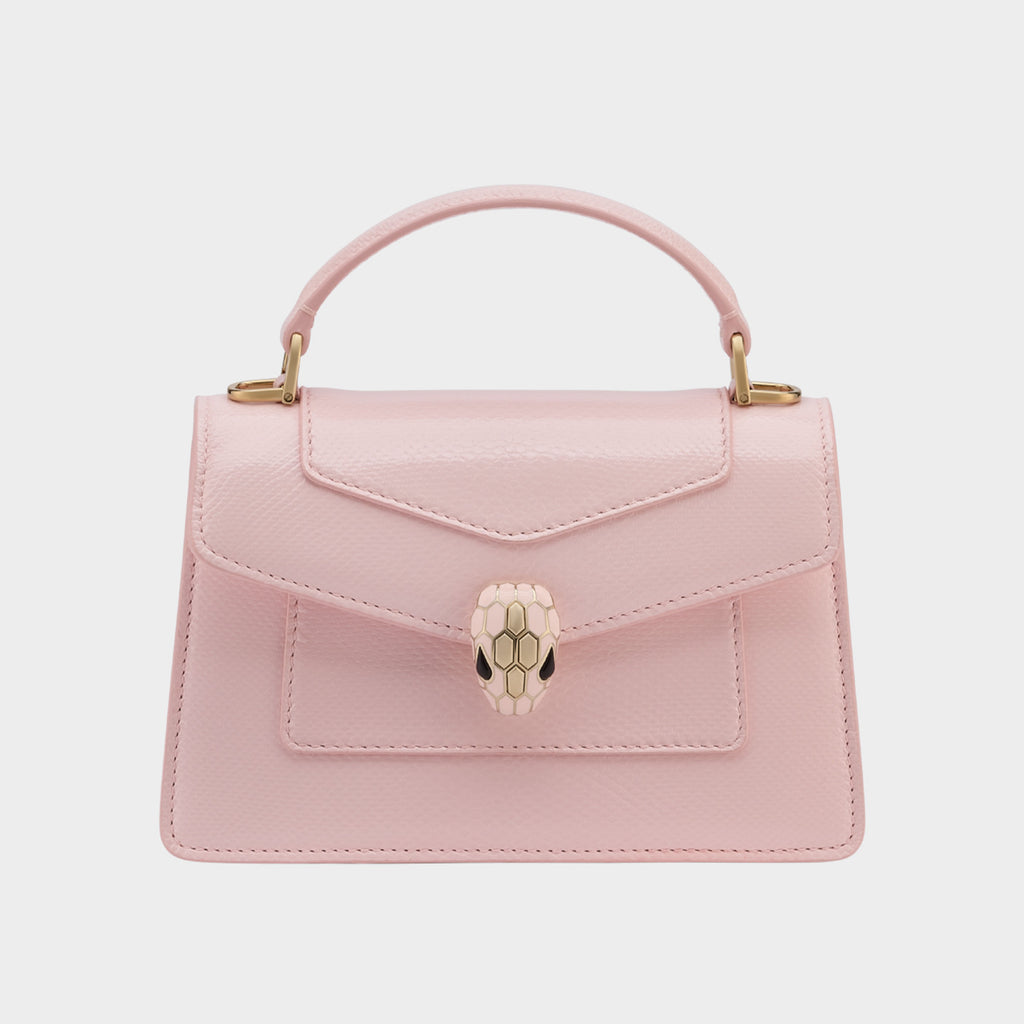 Bvlgari Women's Serpenti Forever Series Fashion Solid Color Mini Top Handle Bags Leather Bags #71971