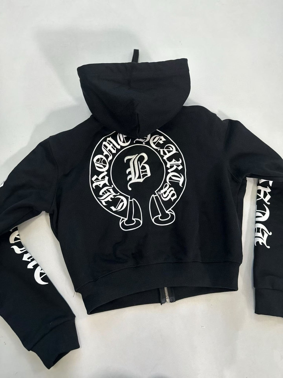 Chrome Hearts Women's And Men's  Spring/Fall Fashion Casual Solid Color Letter Print Hooded Zipper Short Jacket #78689