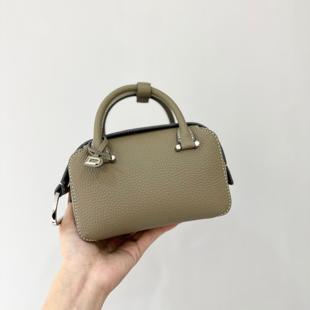 Delvaux Women's Solid Color Detachable Shoulder Strap Grained Calfskin Shoulder Handbag Bag Bags #76171