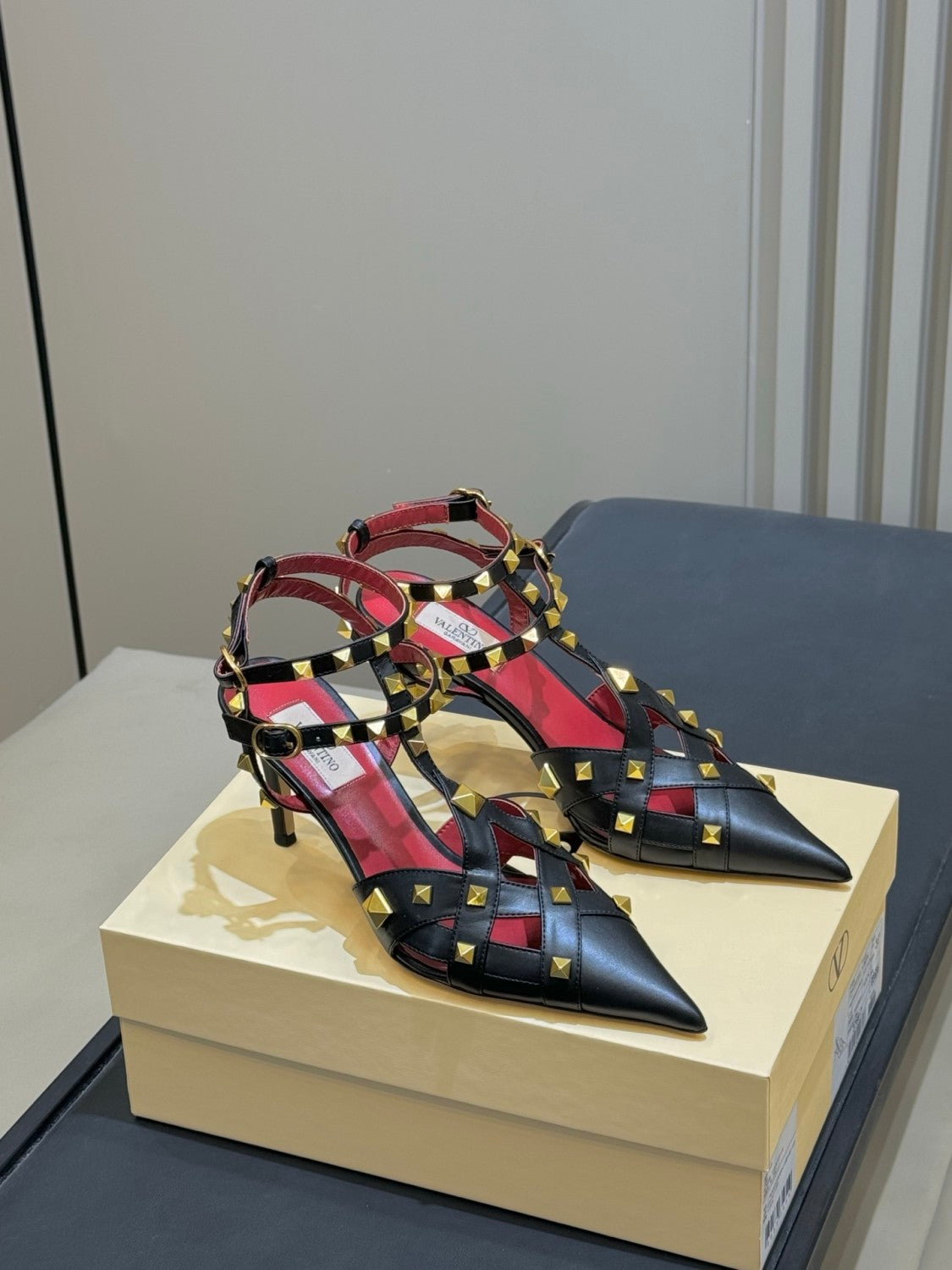 Valentino Studdy Kidskin Pumps 100mm for Woman #336910