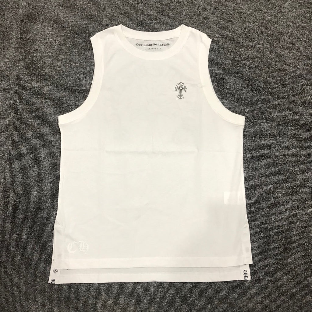 Chrome Hearts Men's Summer Logo Letter Print Round Neck Pullover Sleeveless Tank Top Vest #72262