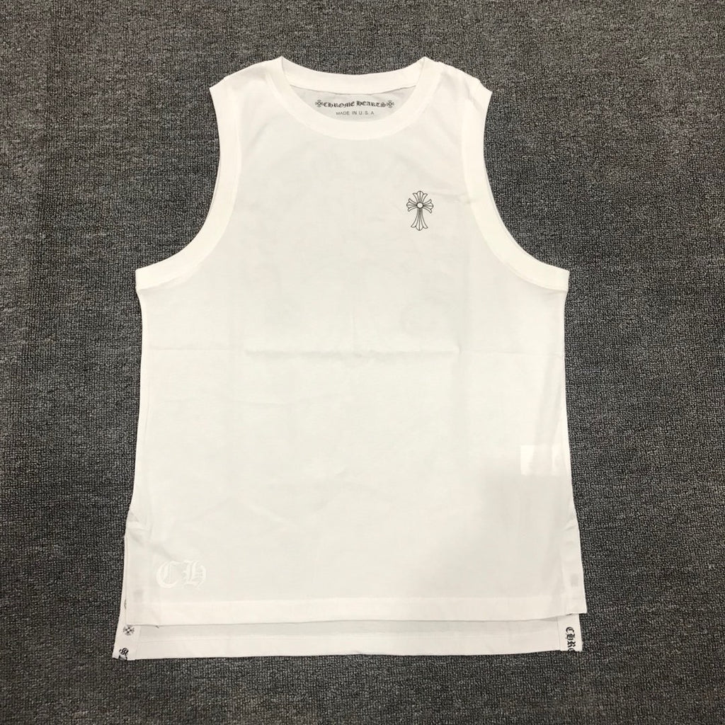 Chrome Hearts Men's Summer Logo Letter Print Round Neck Pullover Sleeveless Tank Top Vest #72262