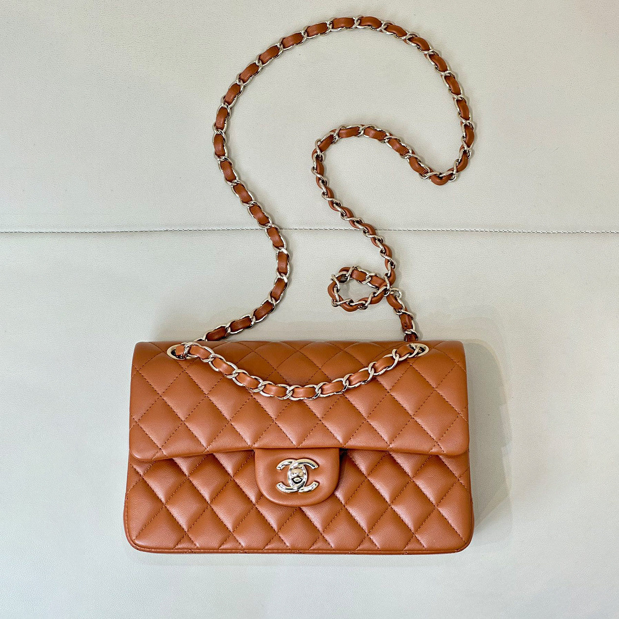 Chanel Women's Solid Color Classic Metal Chain Leather Flap Bag. Shoulder Bag Crossbody Bags #78116