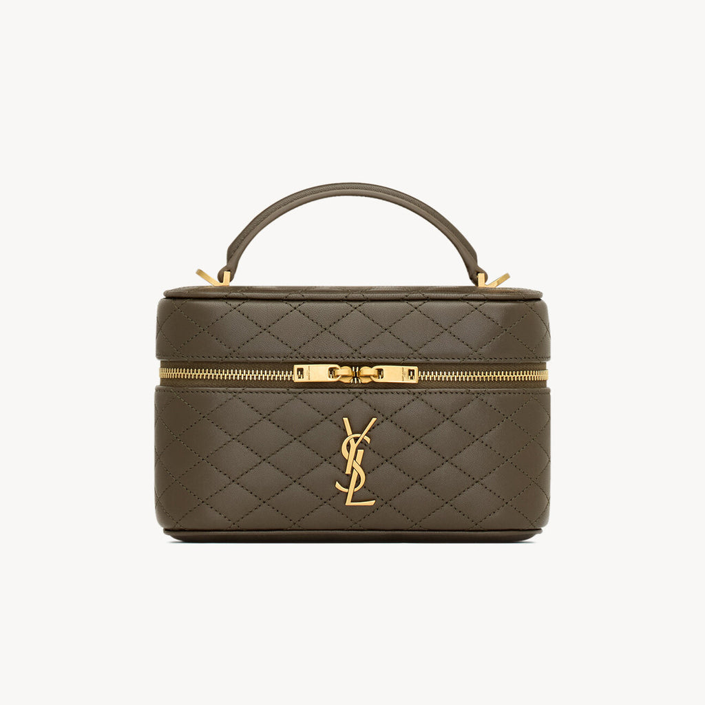 SAINT LAURENT GABY VANITY BAG Ladies Solid Color Detachable Adjustable Shoulder Strap Lambskin Shoulder Handbag Cosmetic Bag #76574