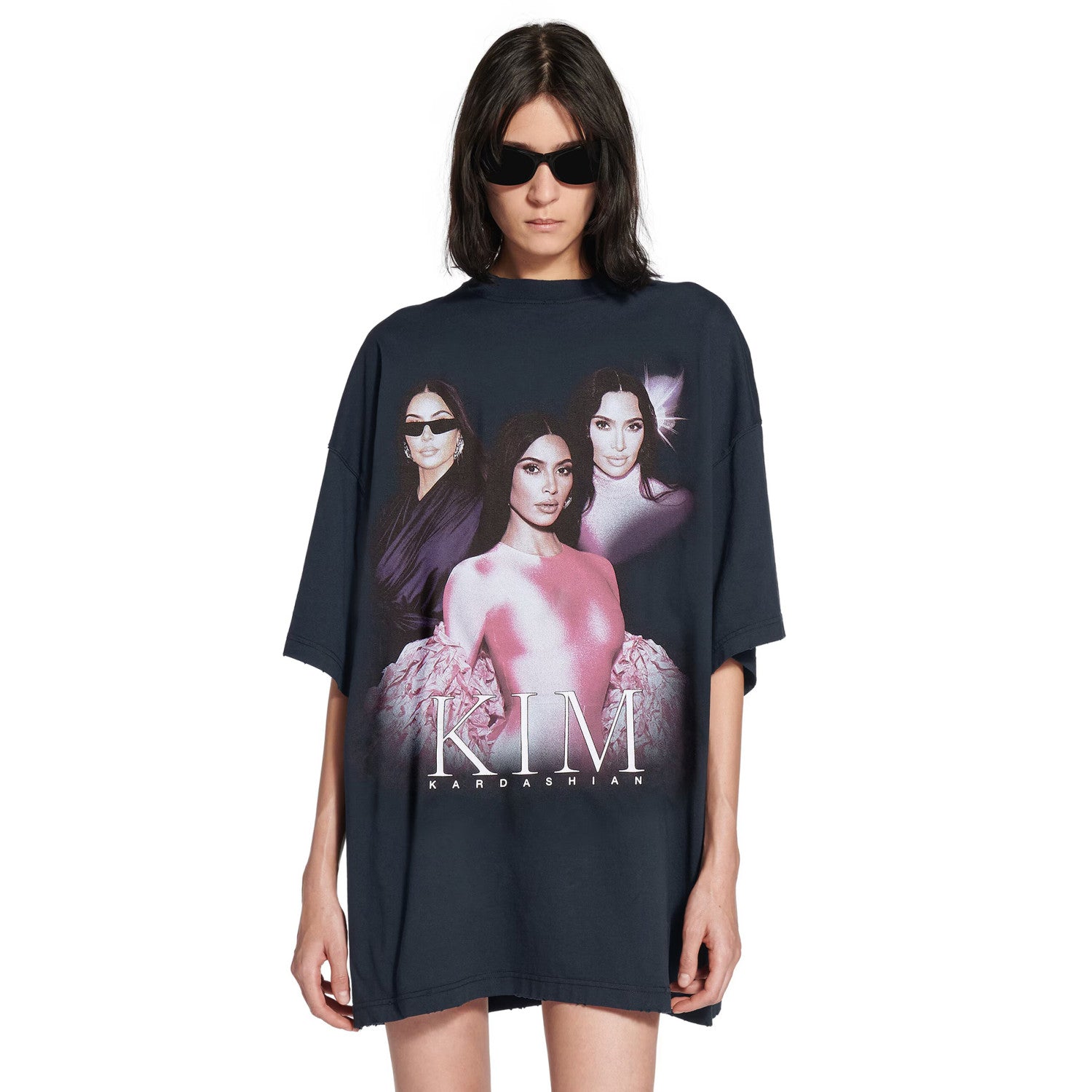 Balenciaga Men's and Women's Summer Portrait Printed Solid Colour Round Neck Cotton Short Sleeve T-Shirt #76598
