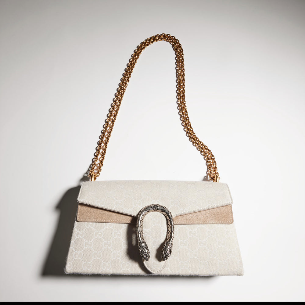 GUCCI Dionysus Medium Shoulder Bag GG Canvas #383686