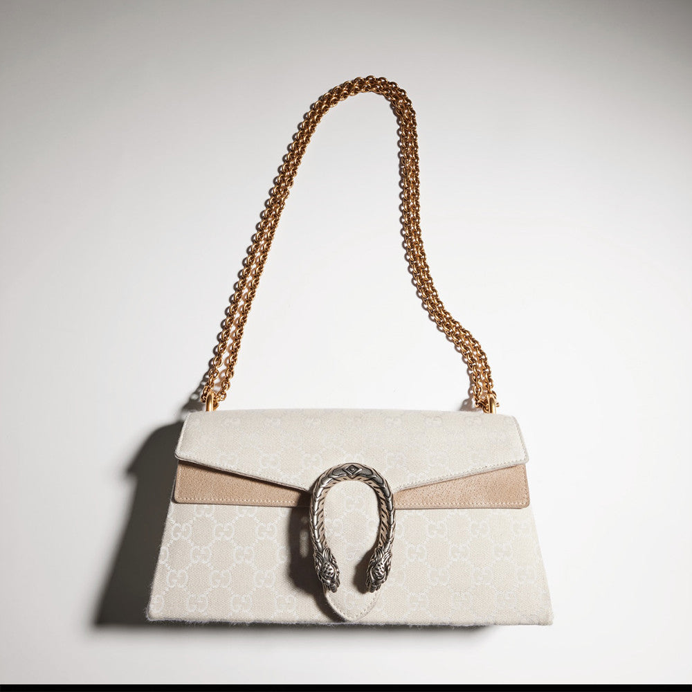 GUCCI Dionysus Medium Shoulder Bag GG Canvas #383686