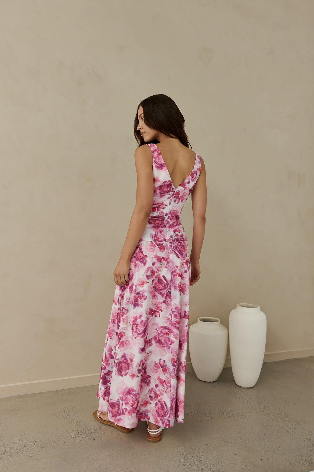 Sunset Palette Maxi Dress Pink