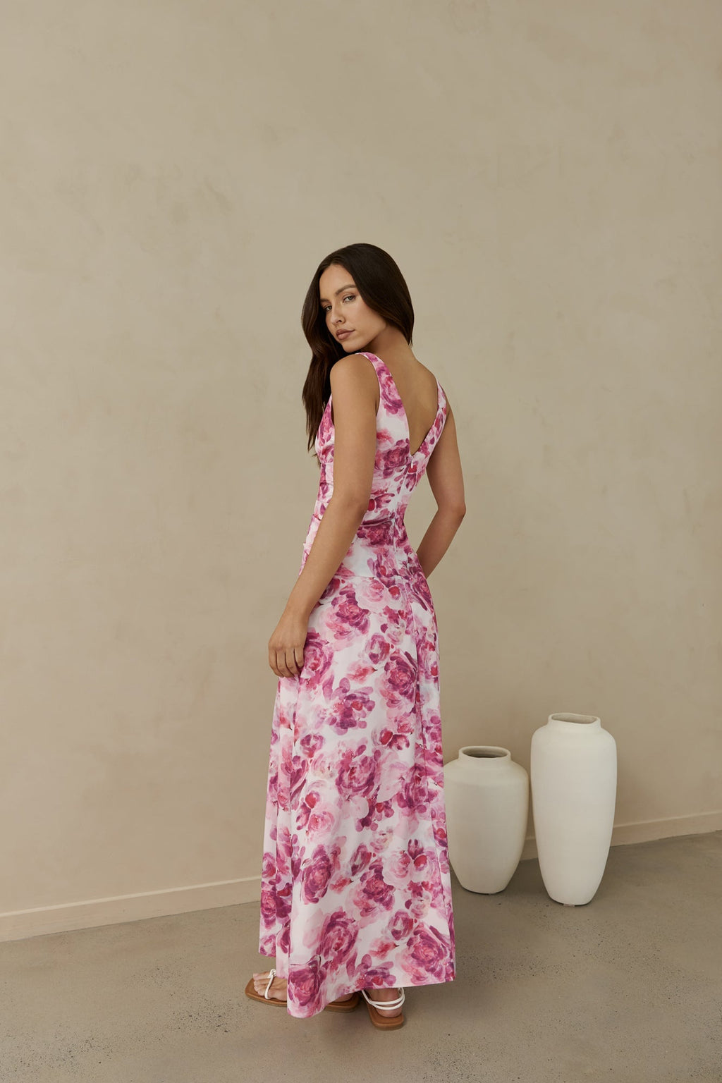 Sunset Palette Maxi Dress Pink