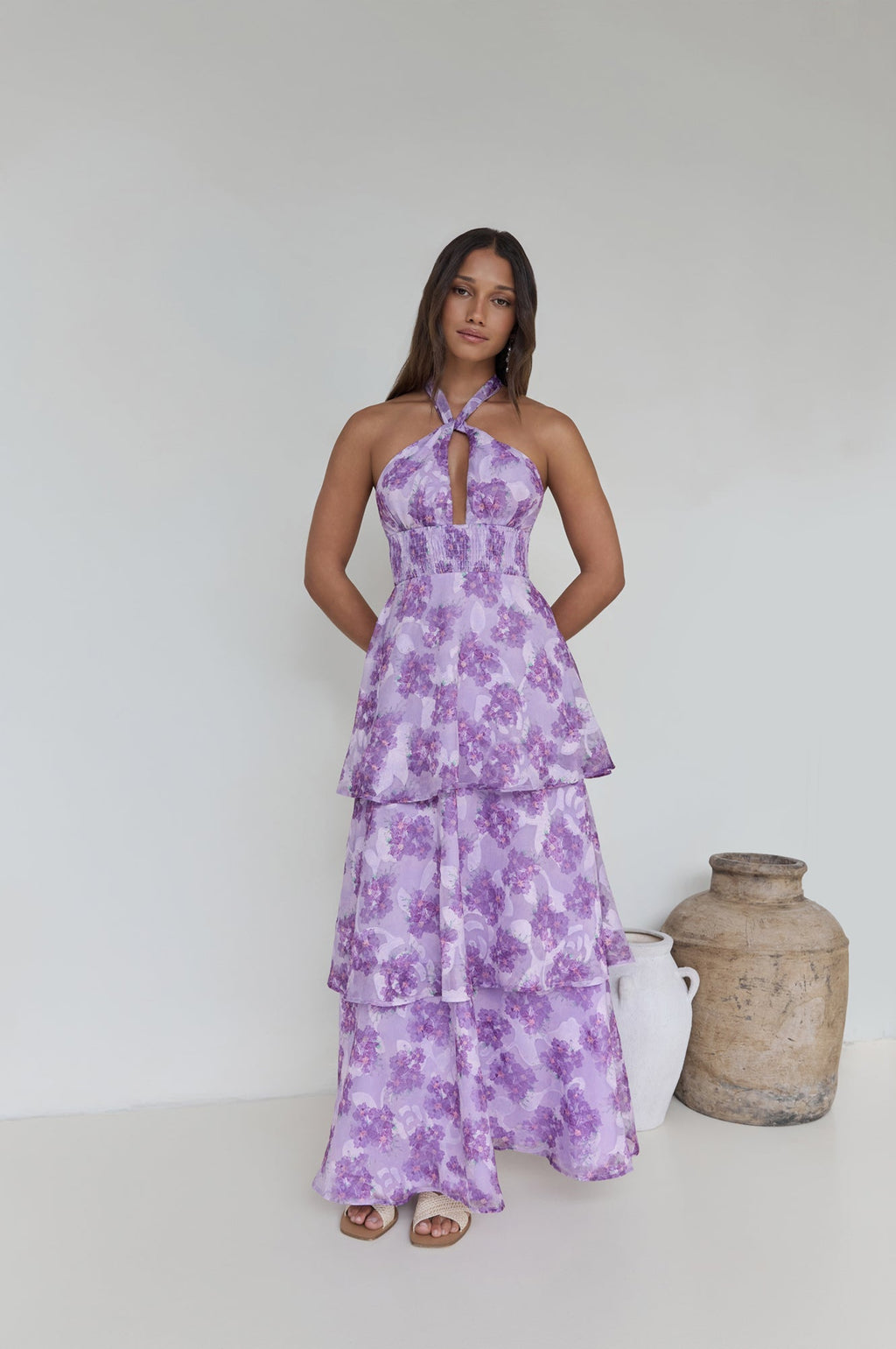 Lover And Dreamer Halter Maxi Dress Lilac