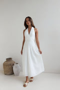 Angelic Song Halter Maxi Dress White