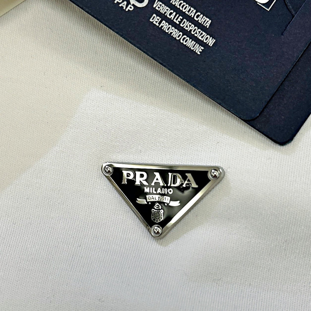 Prada Black White Cotton T-shirt #336097
