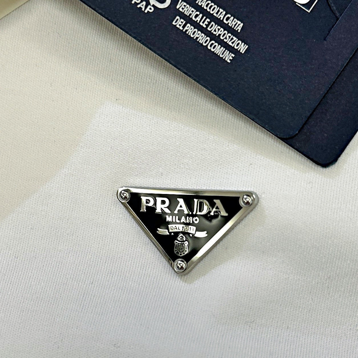 Prada Black White Cotton T-shirt #336097