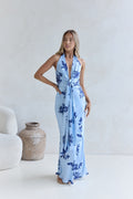 Lovers In Bloom Halter Maxi Dress Blue