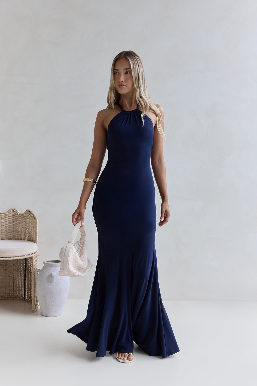 Sunbeam Drift Maxi Dress Navy