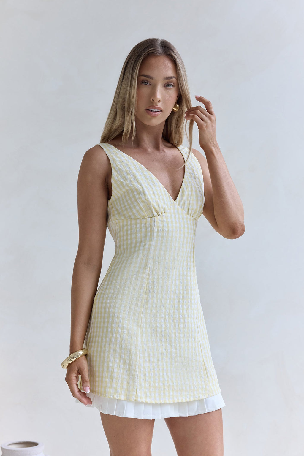 Picnic Perfect Mini Dress Yellow