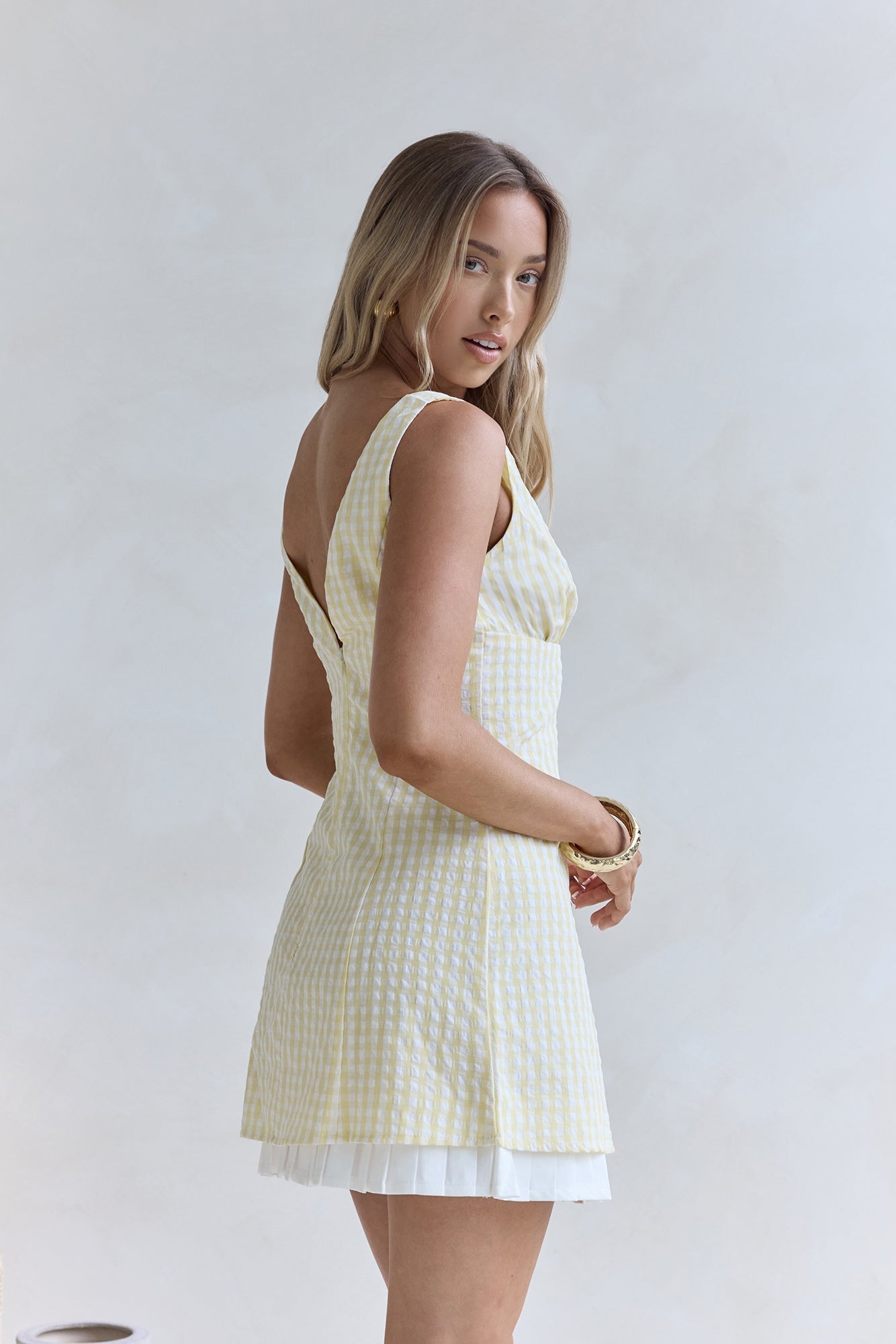 Picnic Perfect Mini Dress Yellow