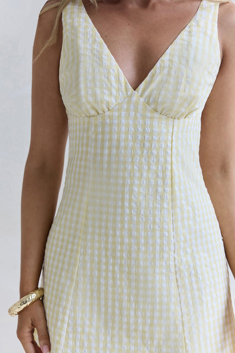 Picnic Perfect Mini Dress Yellow