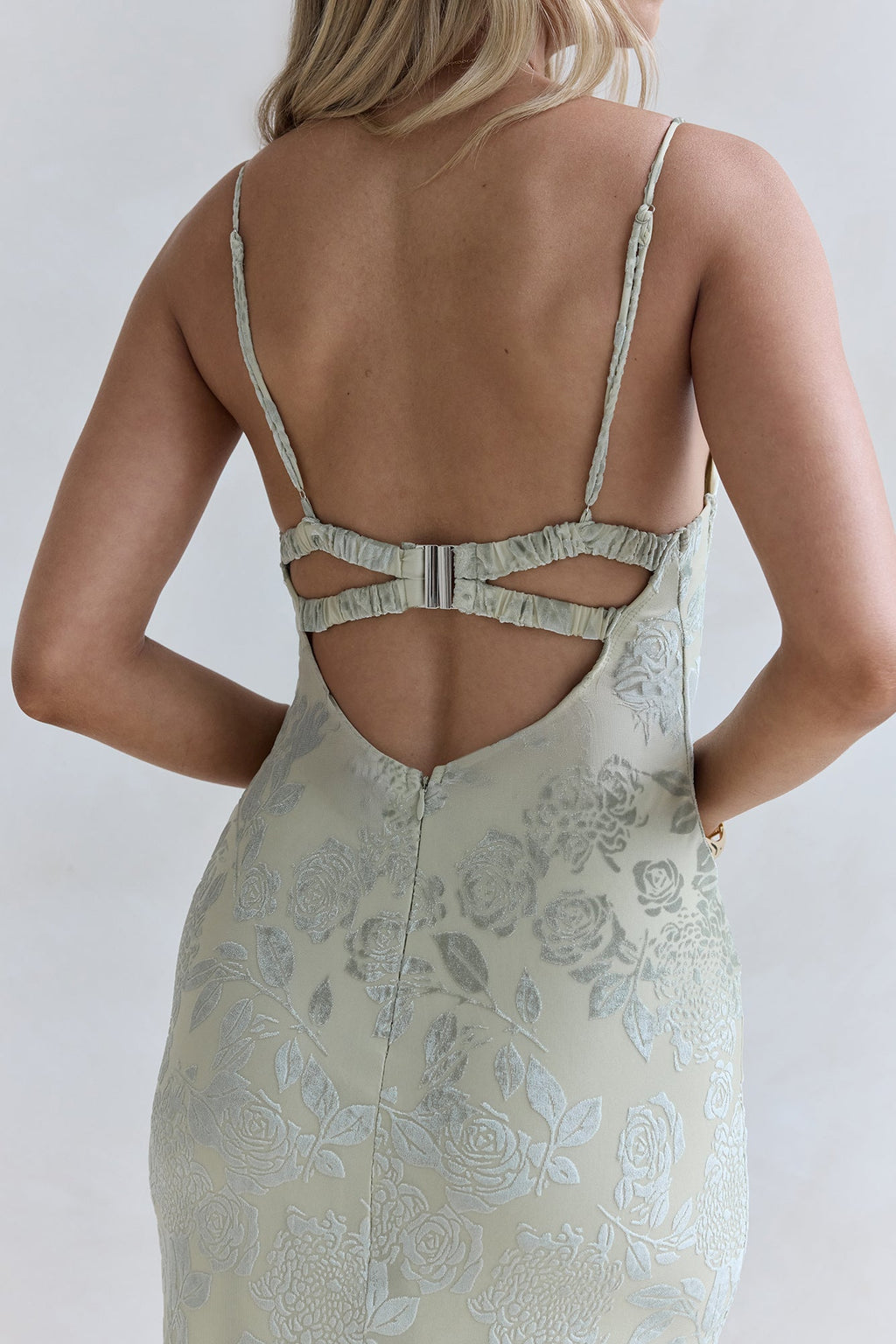Far And Away Mesh Maxi Dress Sage