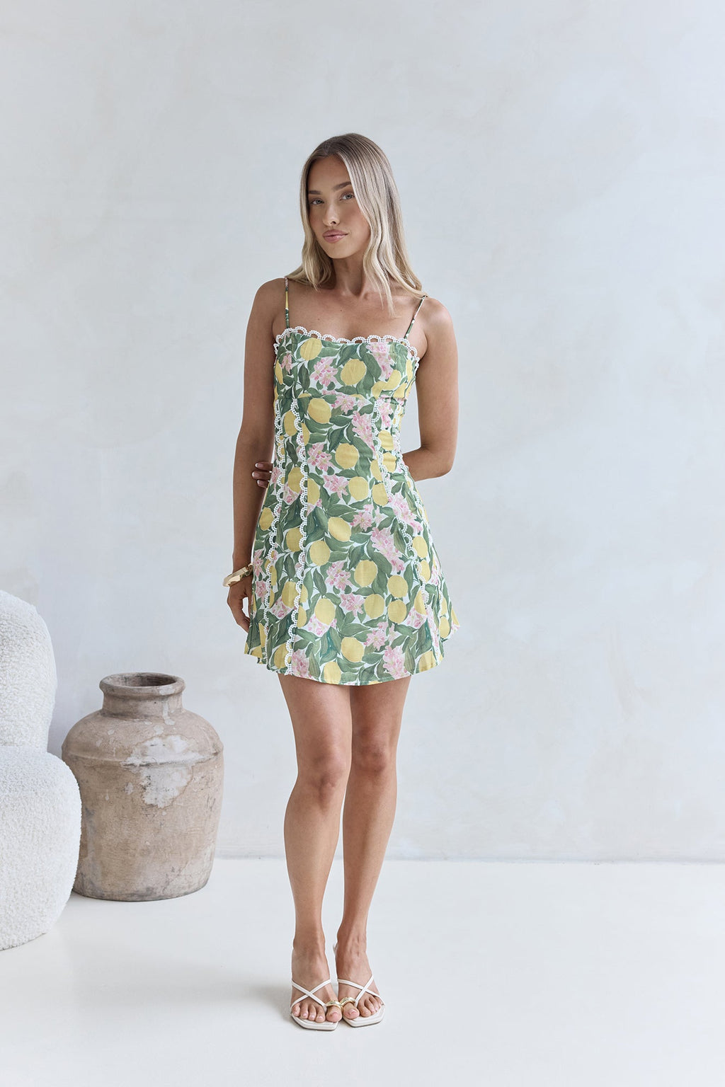 Sweet Citrine Mini Dress Green