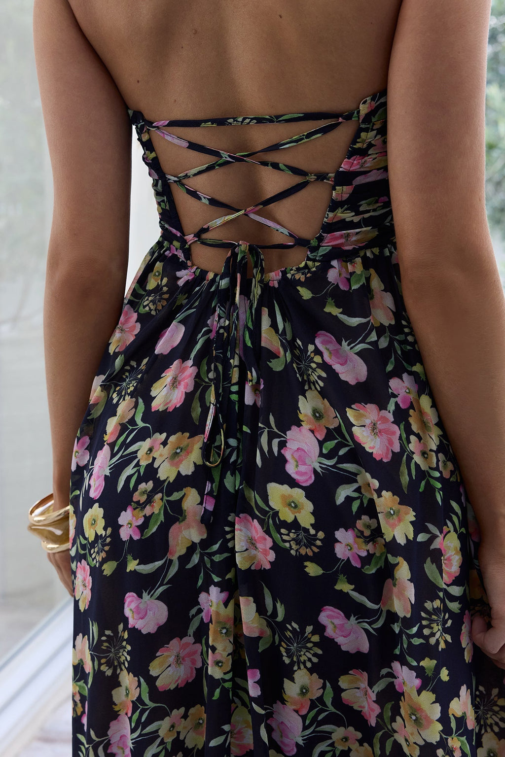 Twirl With Me Strapless Maxi Dress Black
