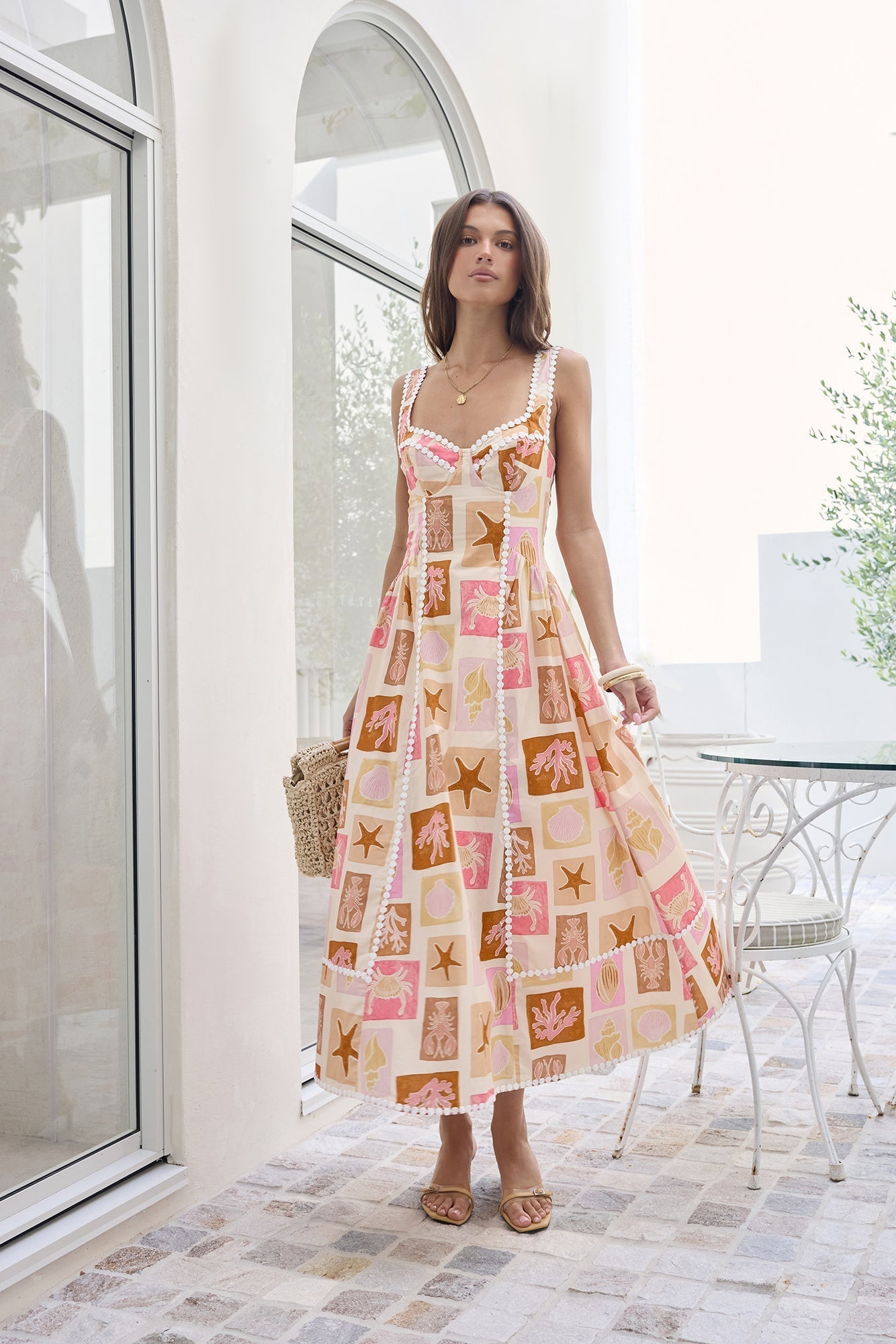 Posi Postcards Maxi Dress Print