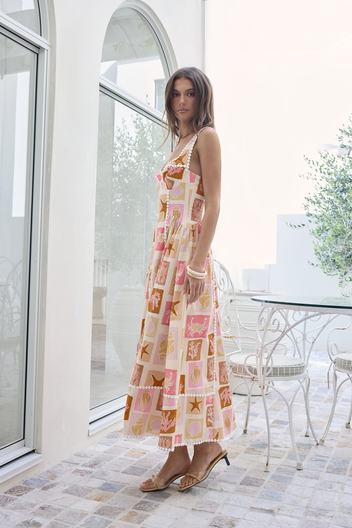 Posi Postcards Maxi Dress Print