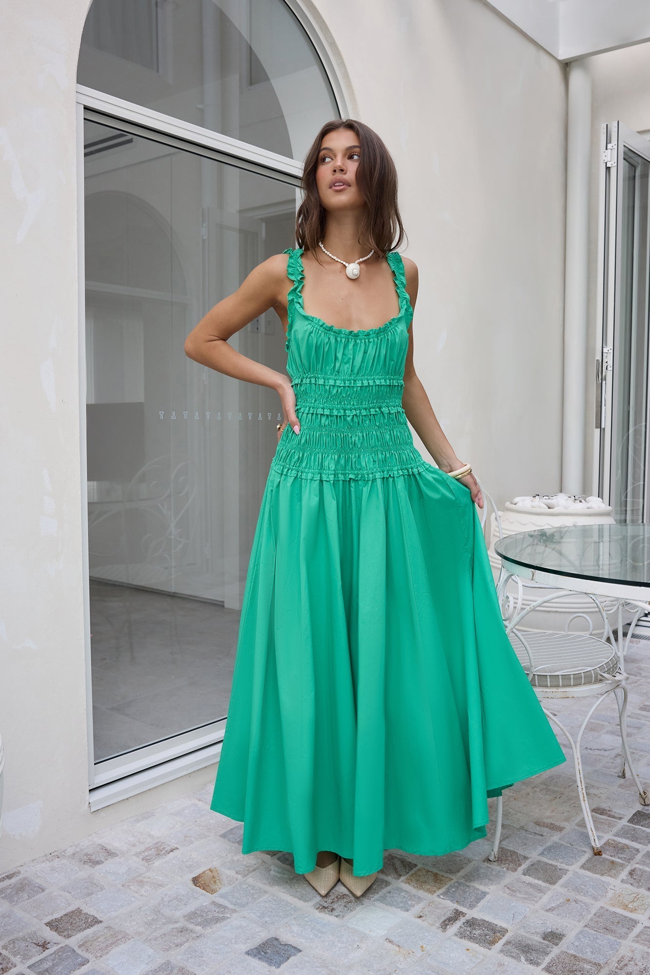One Way Ticket Maxi Dress Green