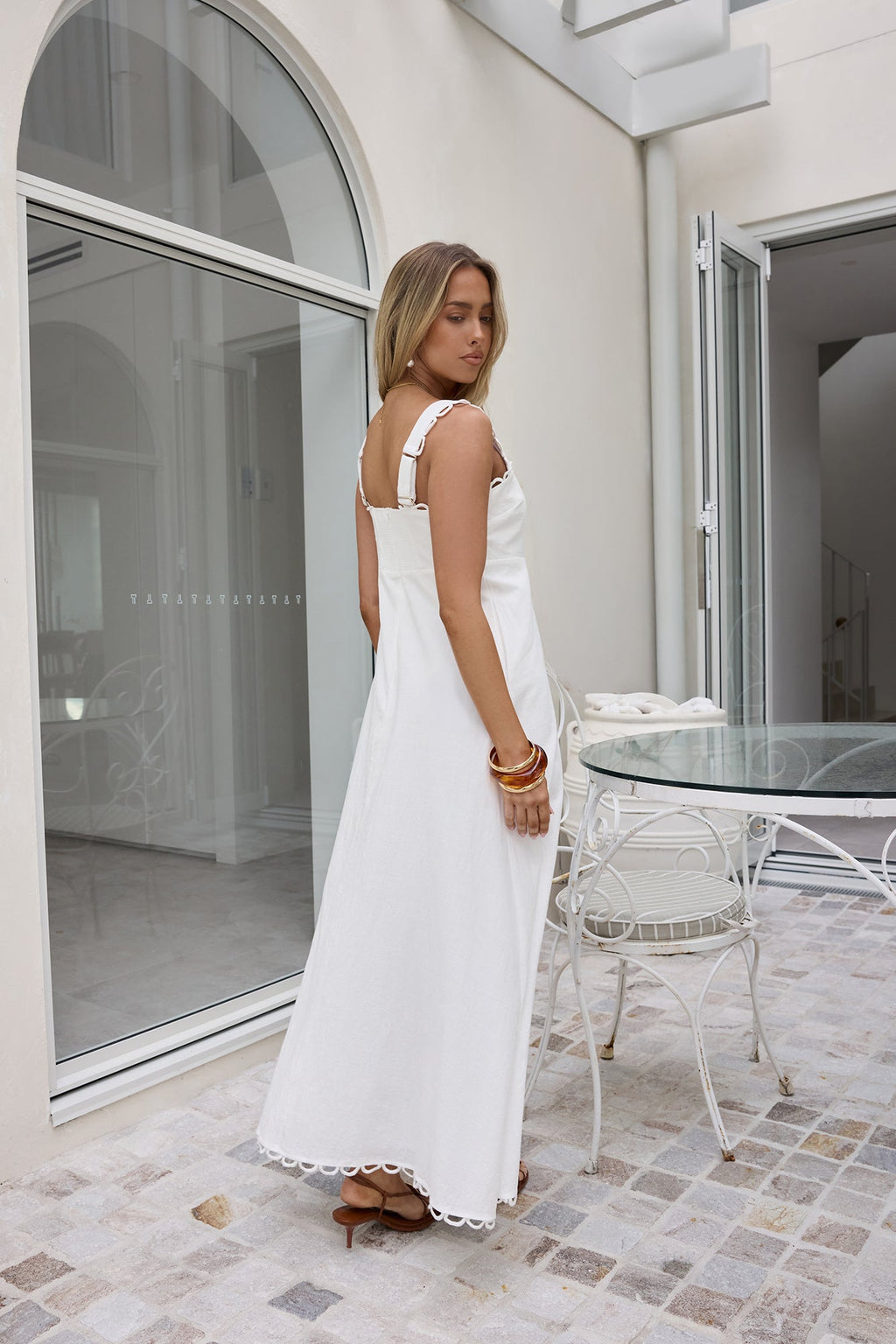 Dreamy Hearts Maxi Dress White