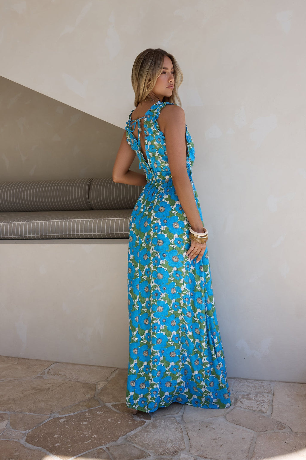 Sunny Allure Maxi Dress Blue