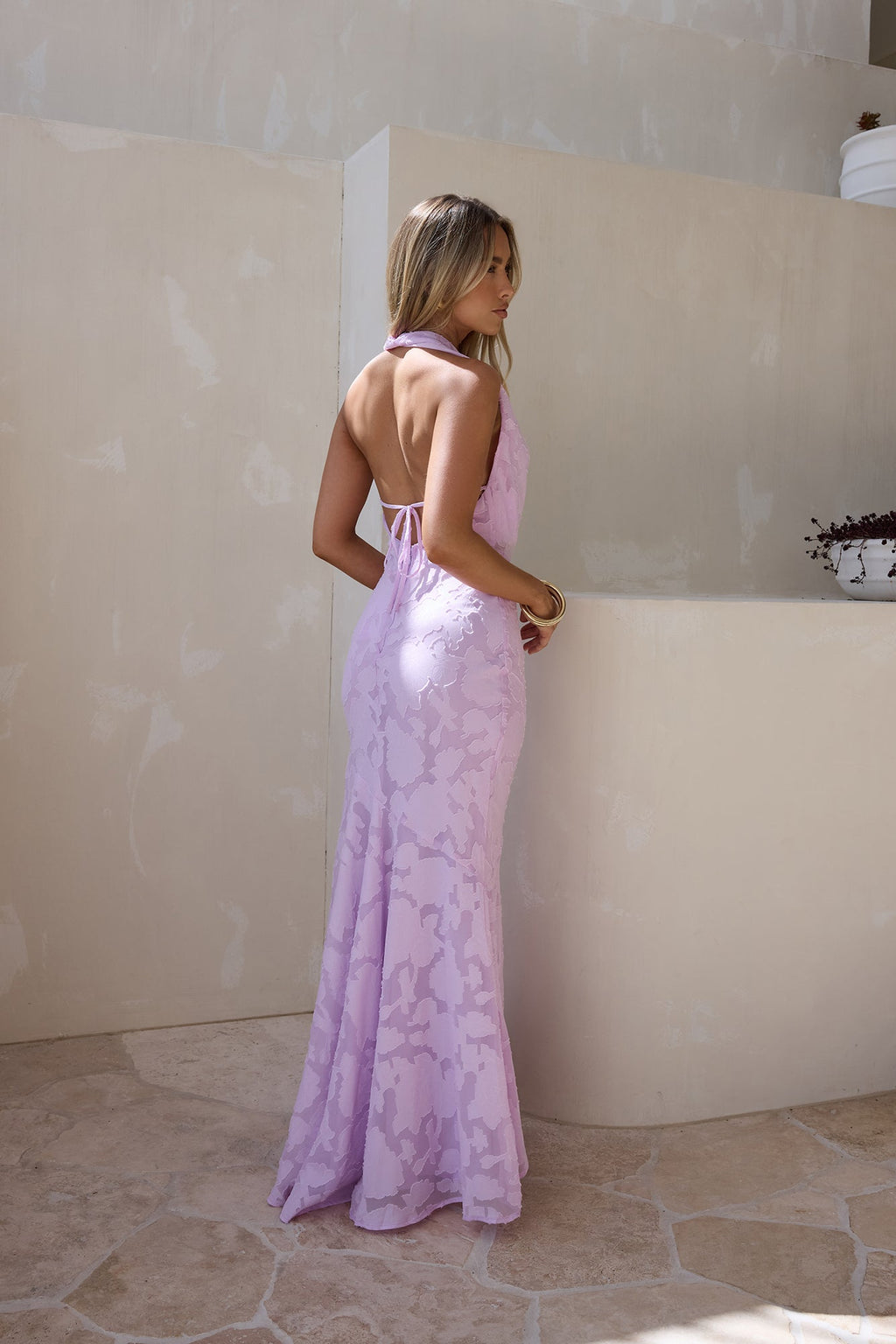 More And More Halter Maxi Dress Lilac