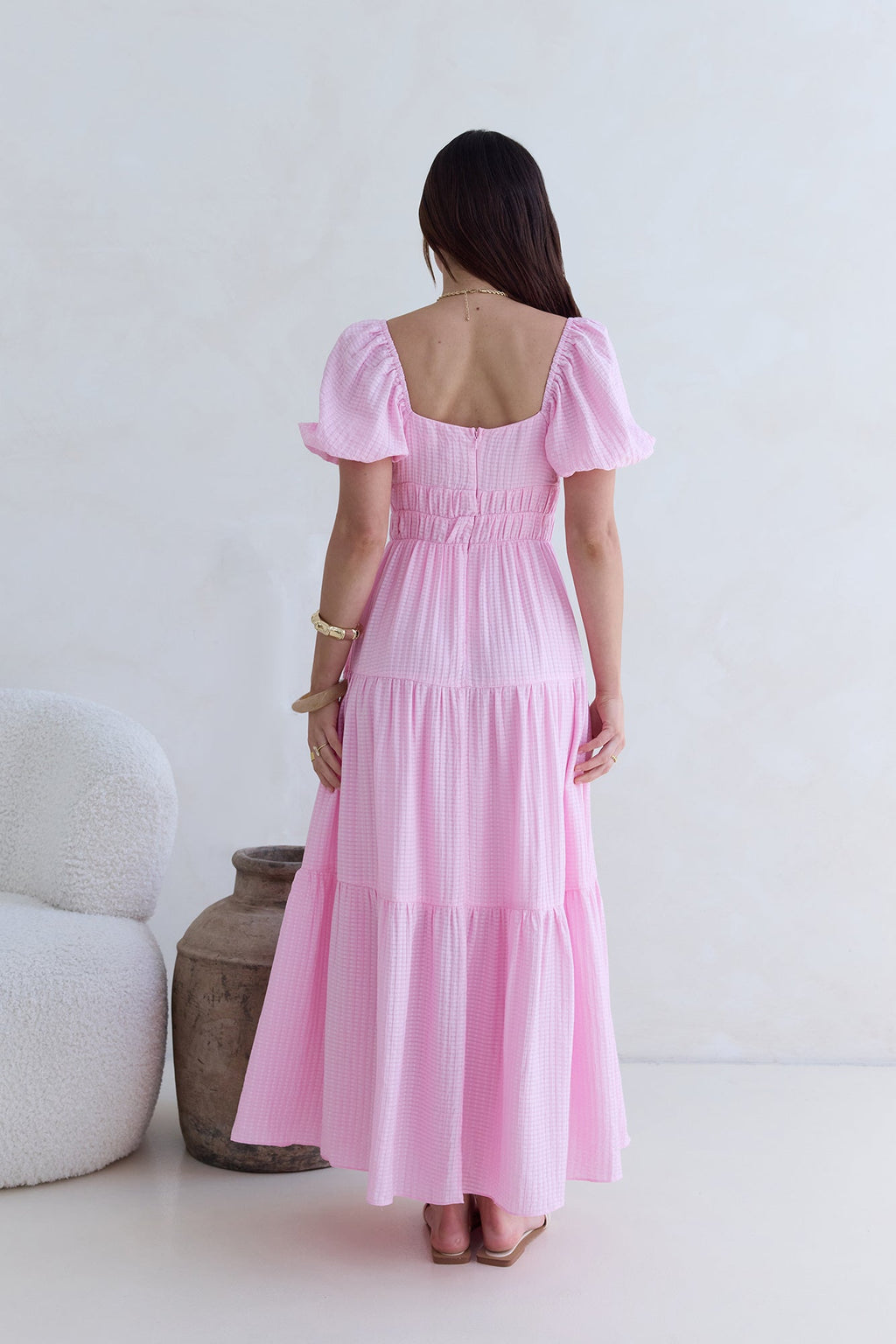 Butterfly Wings Maxi Dress Pink