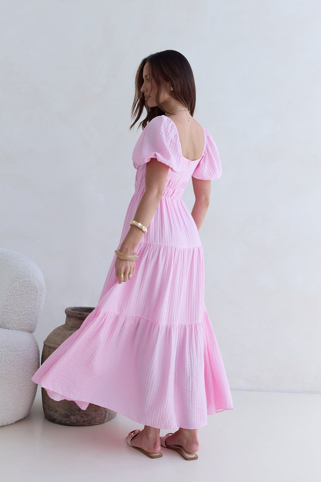 Butterfly Wings Maxi Dress Pink