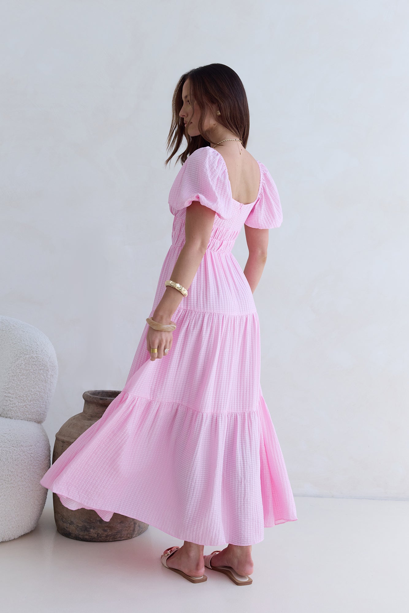 Butterfly Wings Maxi Dress Pink