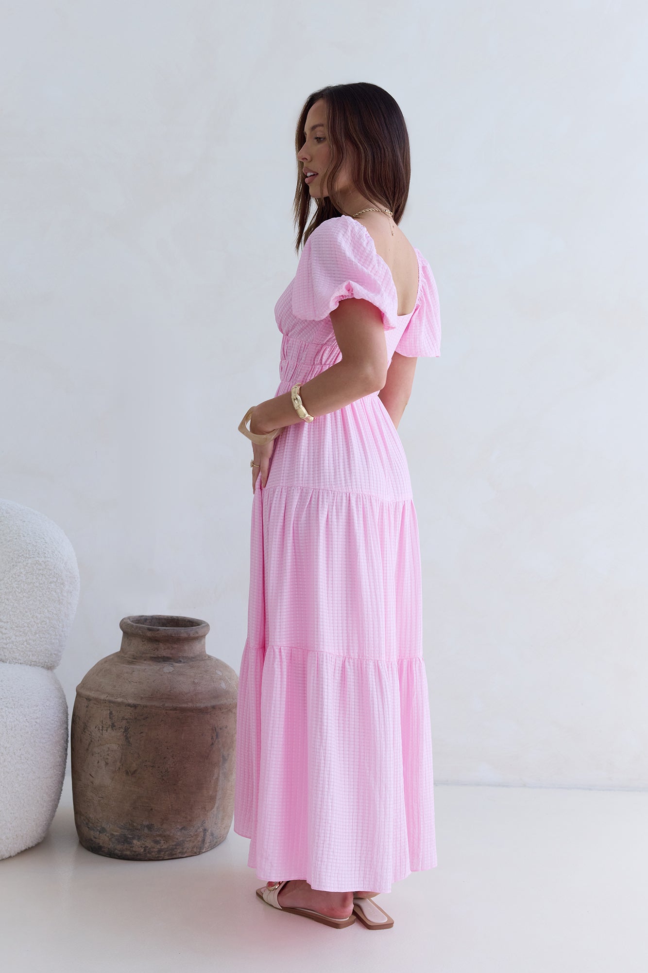 Butterfly Wings Maxi Dress Pink