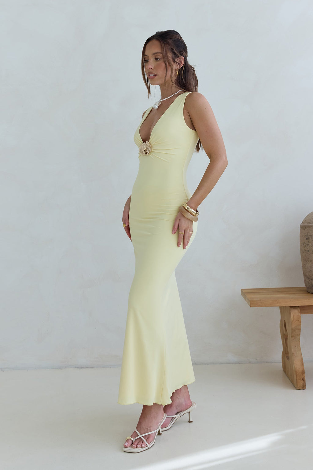 Coastal Caprice Maxi Dress Yellow