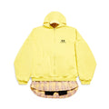 Balenciaga Men's Women's Spring & Autumn Yellow/Black Spliced Logo Printed Cotton Zipper Oversized Hoodie Ngvp #7562