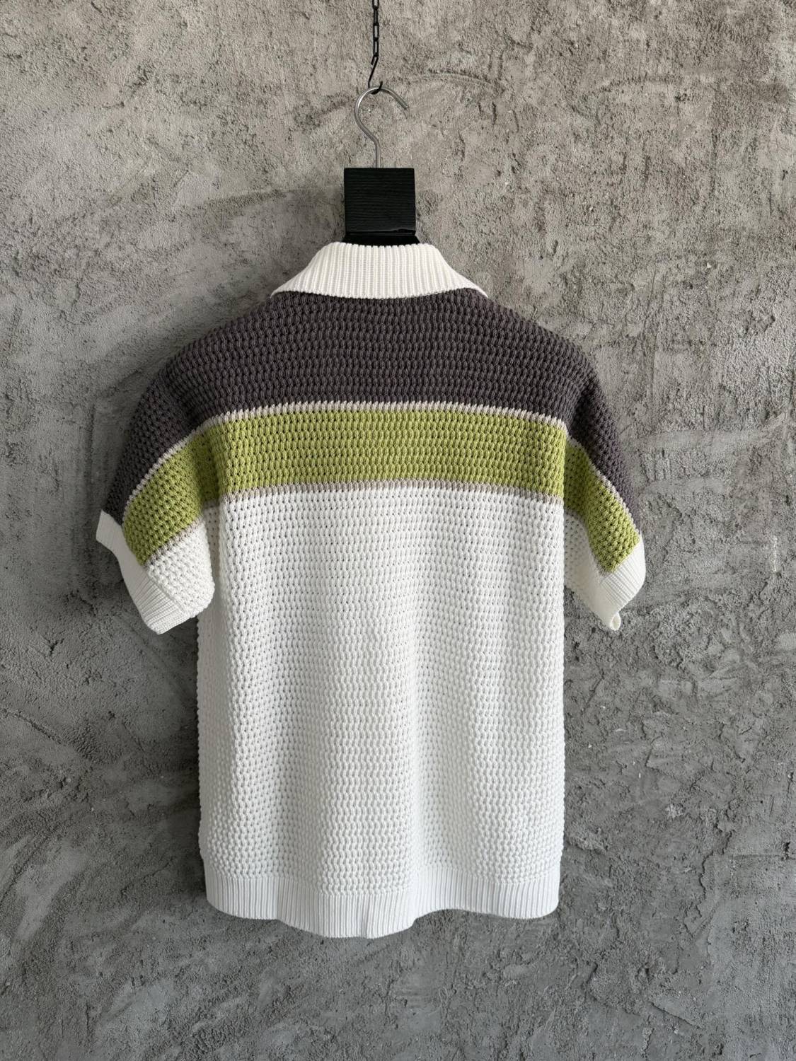 Casablanca Stripe Crochet Shirt Shorts #336490