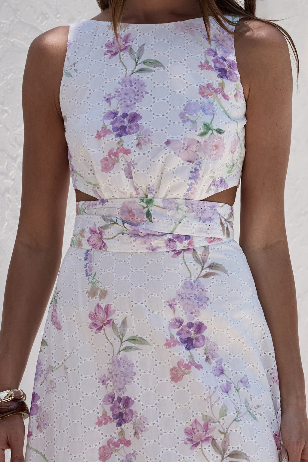 Blooming Lily Maxi Dress White