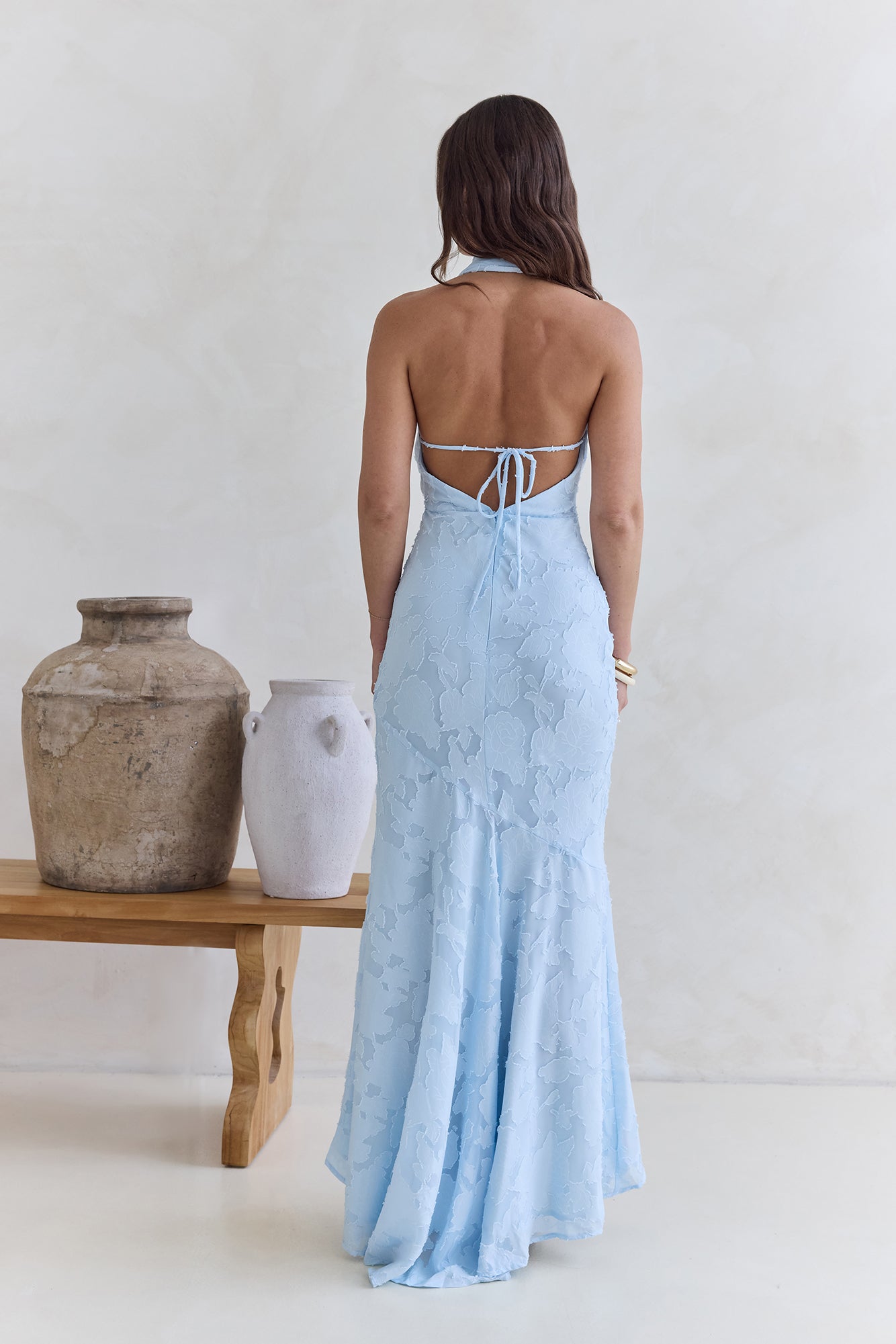 More And More Halter Maxi Dress Blue