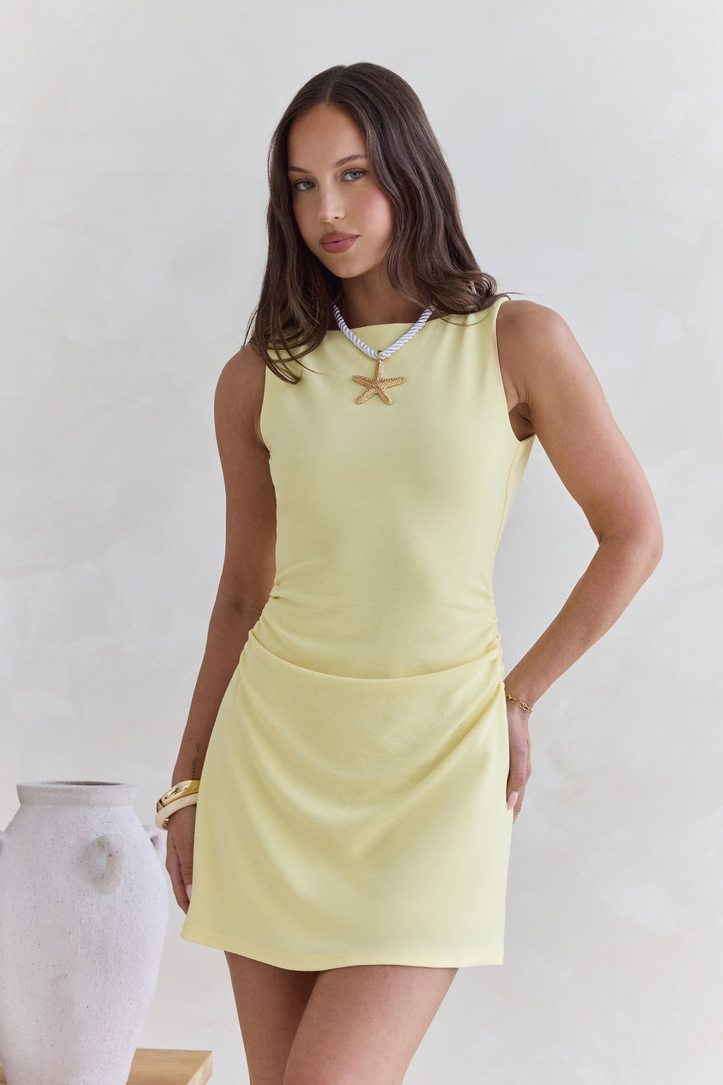 Andromeda Mini Dress Yellow