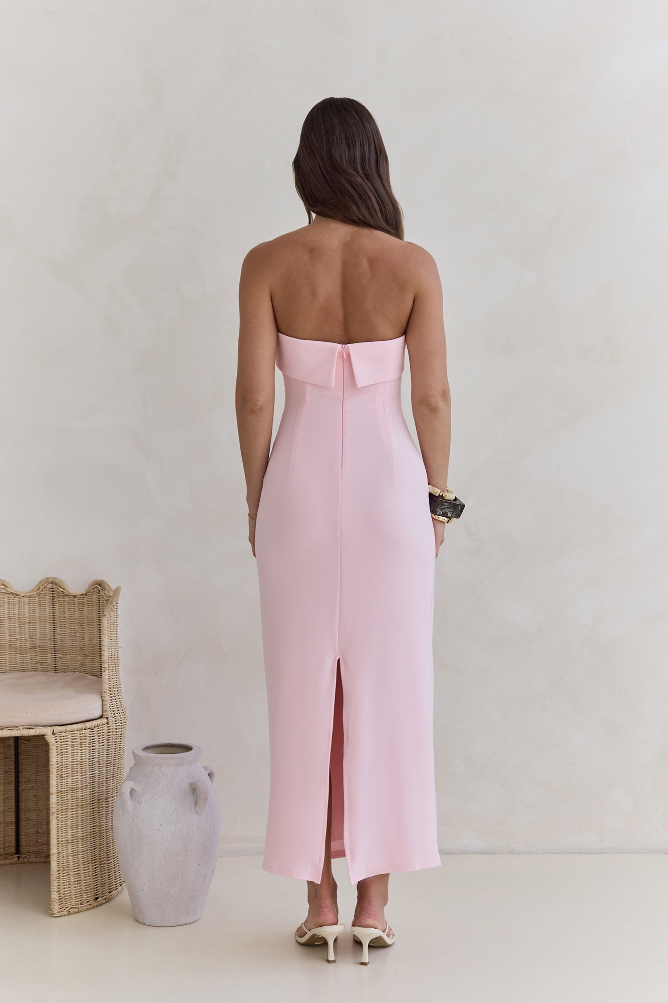 Sunny Daze Strapless Maxi Dress Pink
