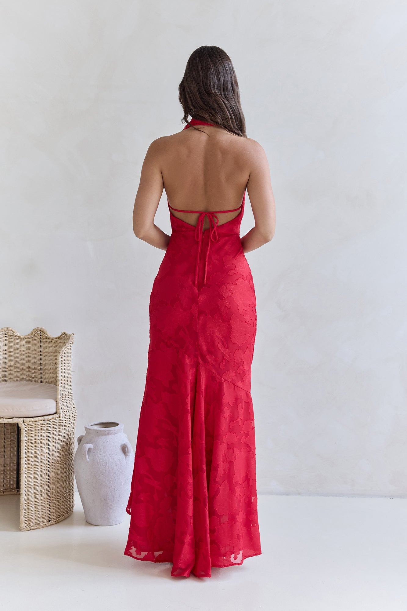 More And More Halter Maxi Dress Red