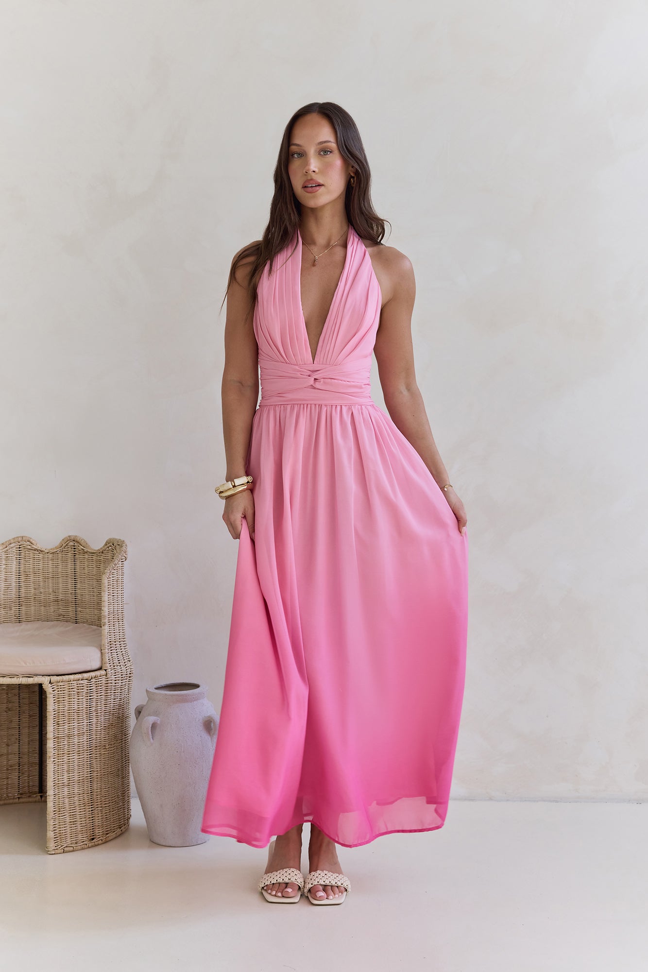 Escape To The Sun Maxi Dress Pink