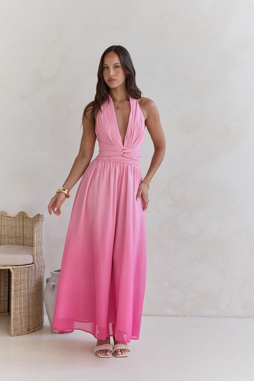 Escape To The Sun Maxi Dress Pink