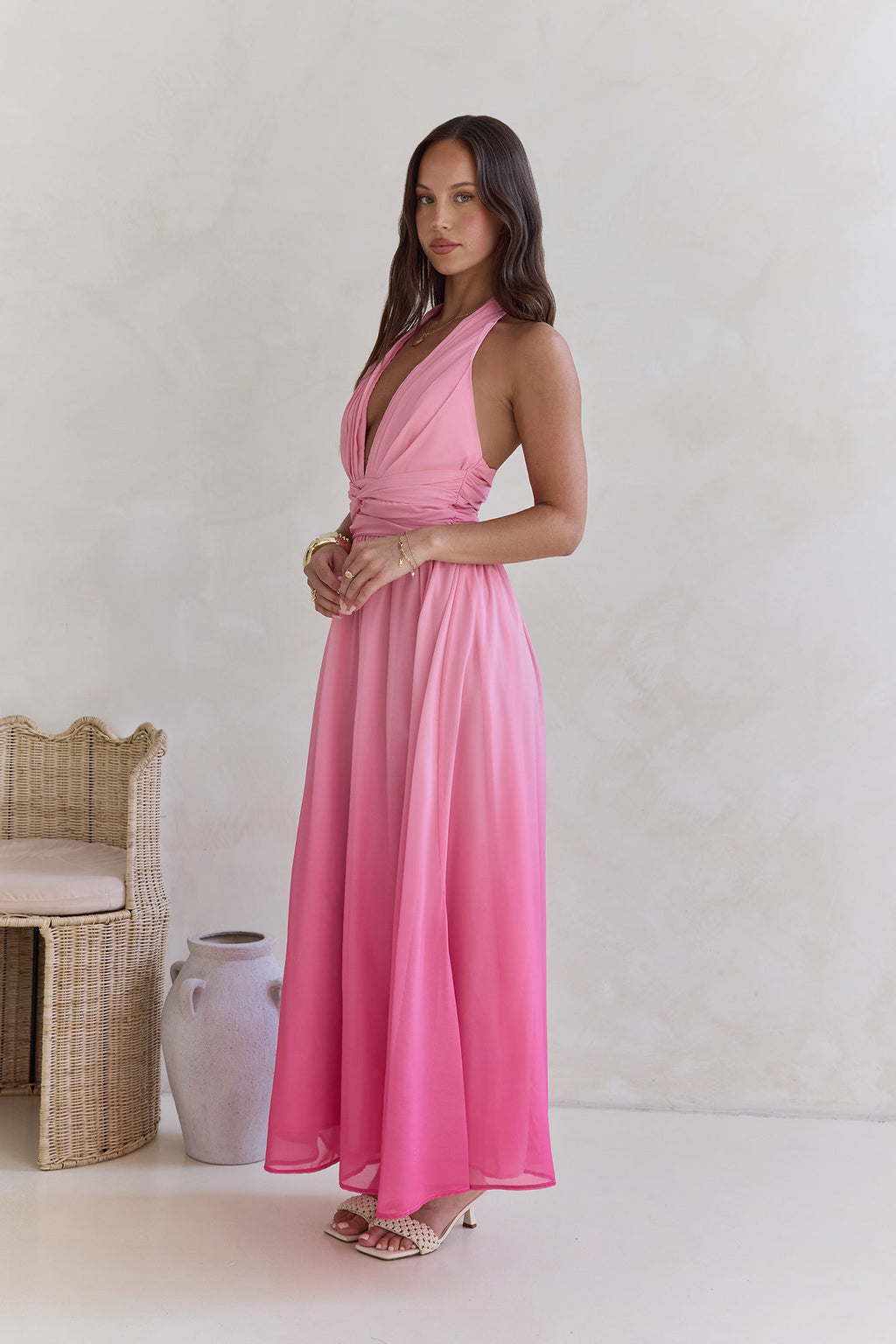 Escape To The Sun Maxi Dress Pink