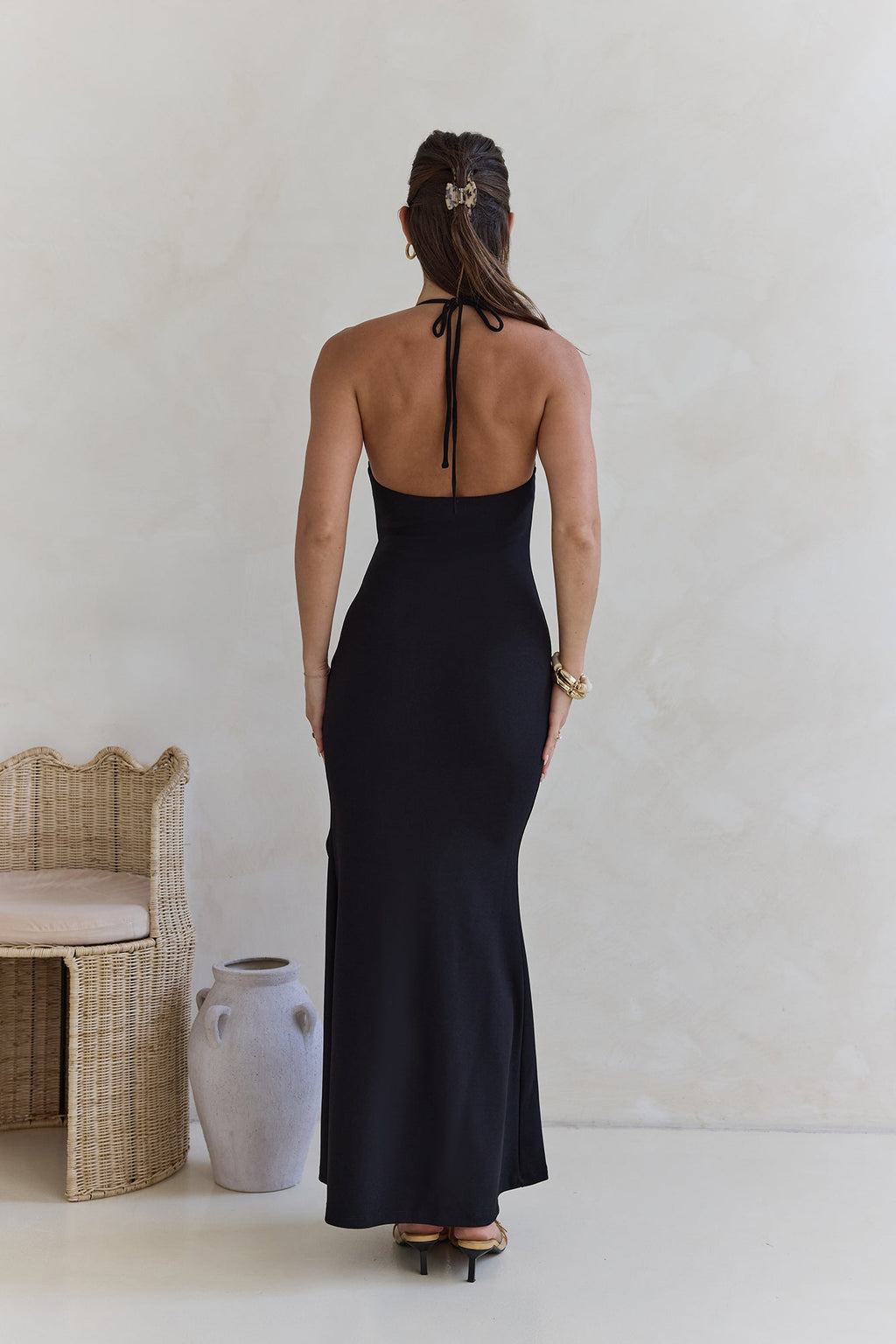 Glory Of Yours Halter Maxi Dress Black