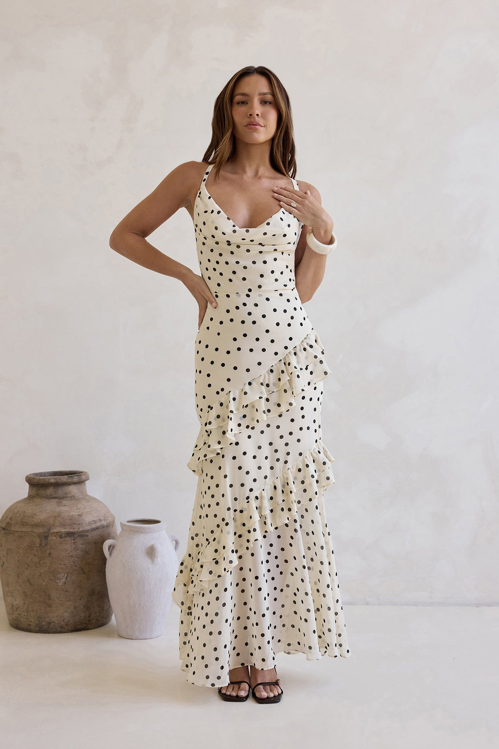 Stopping Time Maxi Dress Cream