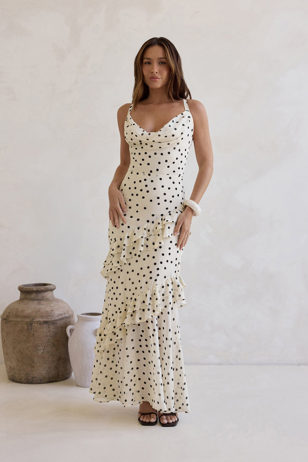 Stopping Time Maxi Dress Cream